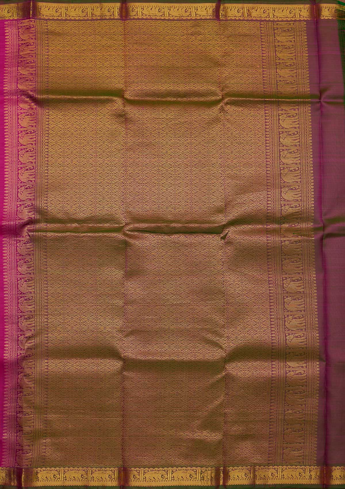 Rani Pink Zariwork Pure Silk Designer Saree - koskii