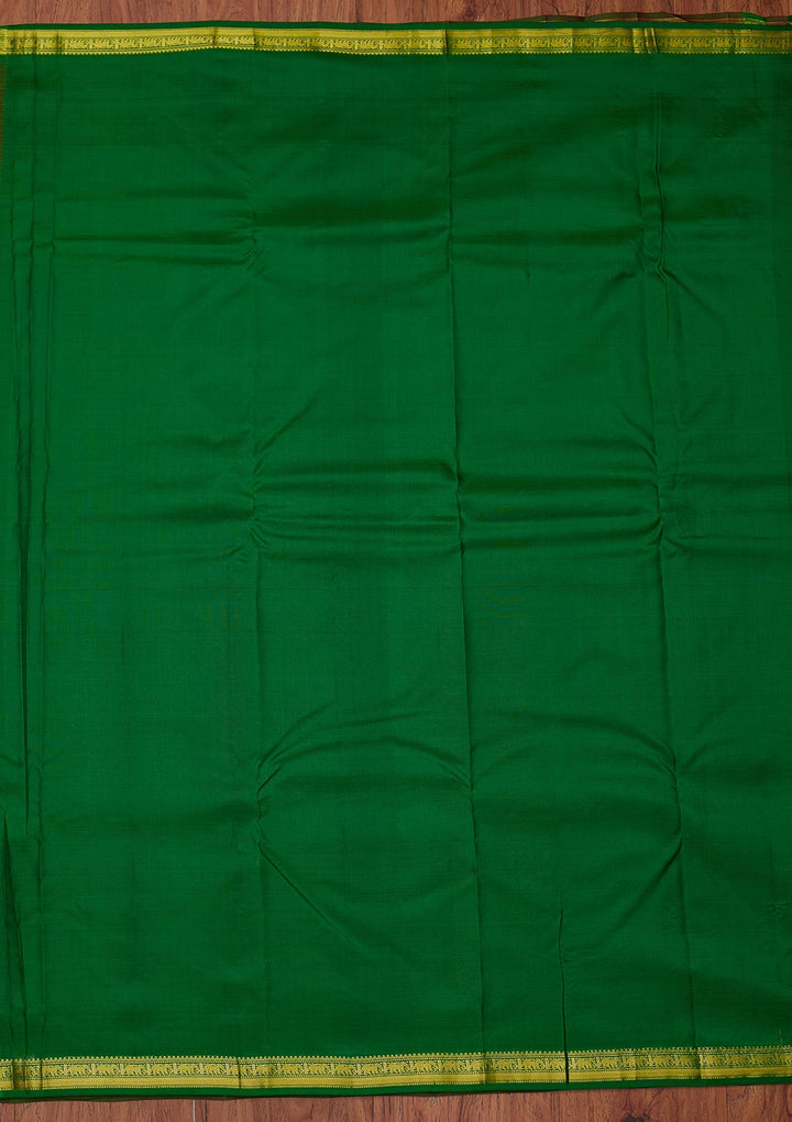 Rani Pink Zariwork Pure Silk Designer Unstitched Saree - Koskii