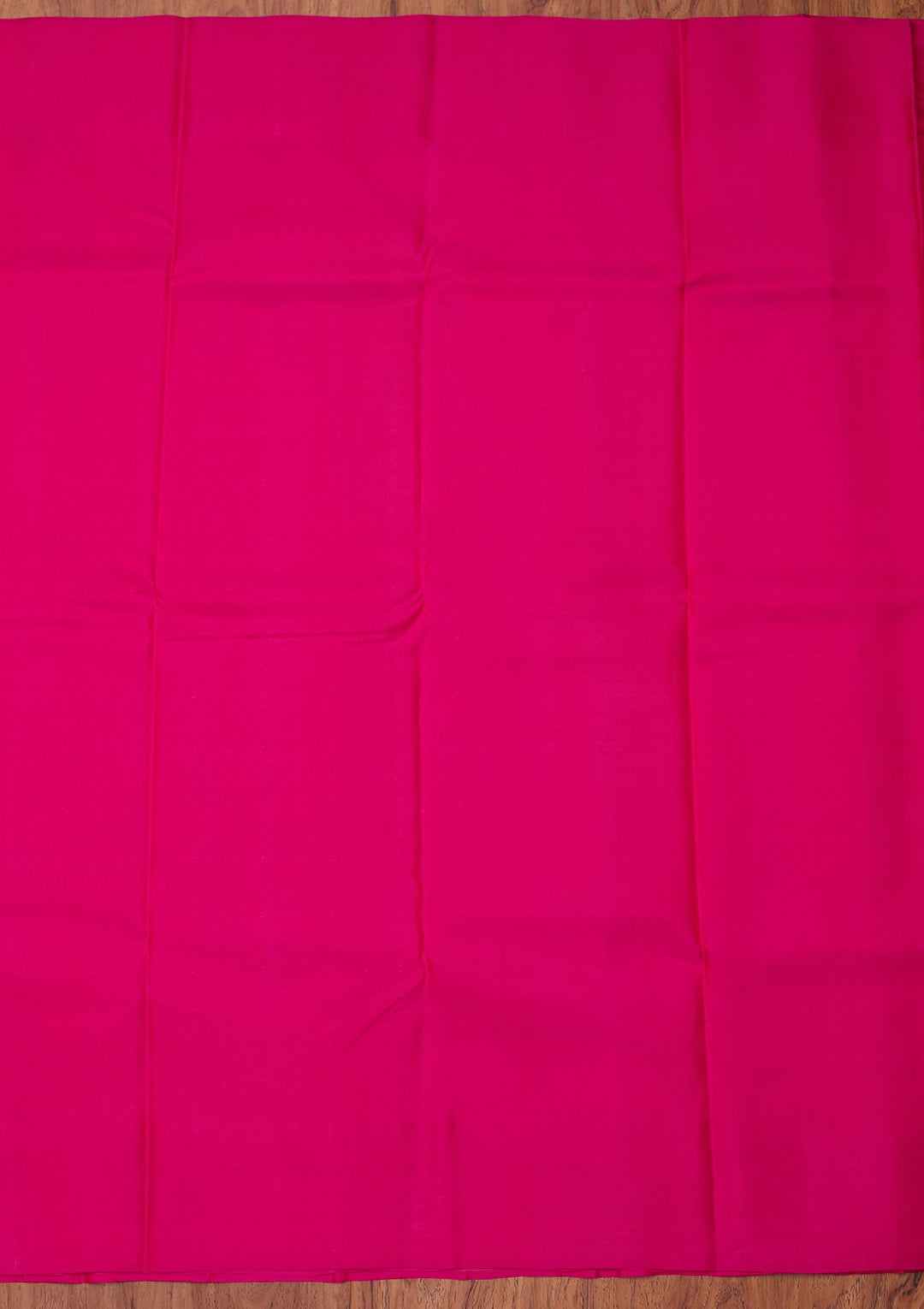 Rani Pink Zariwork Pure Silk Designer Unstitched Saree - Koskii