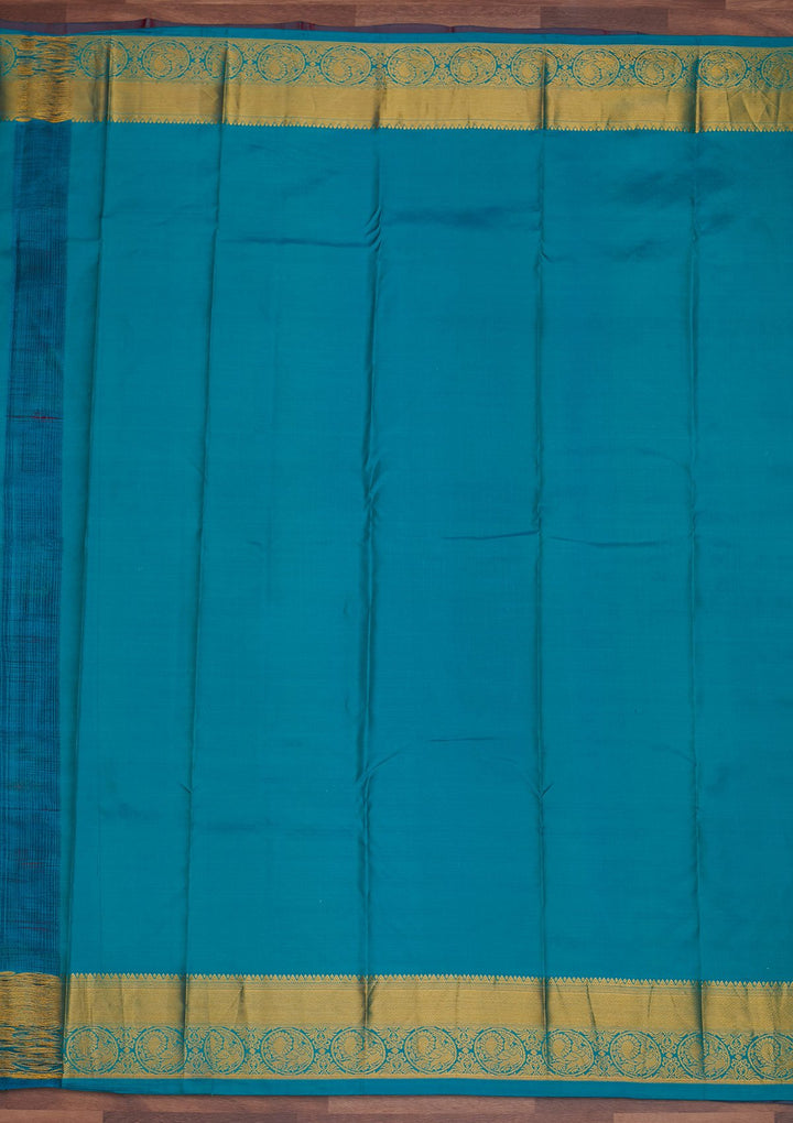 Rani Pink Zariwork Pure Silk Designer Saree - Koskii