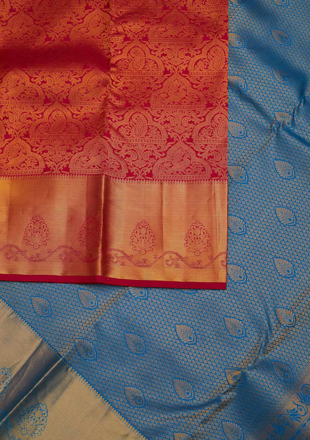 Rani Pink Zariwork Pure Silk Designer Saree - Koskii