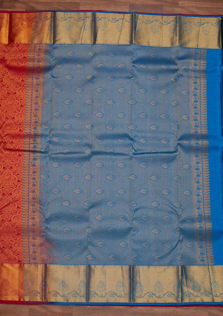 Rani Pink Zariwork Pure Silk Designer Saree - Koskii