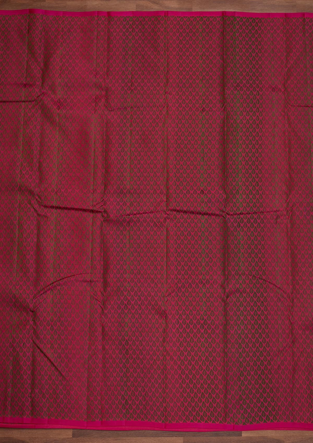 Rani Pink Zariwork Pure Silk Designer Saree - Koskii