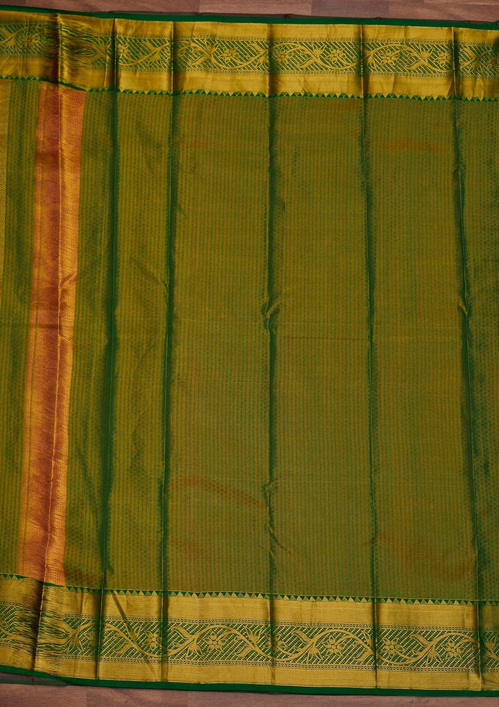 Rani Pink Zariwork Pure Silk Designer Saree - Koskii