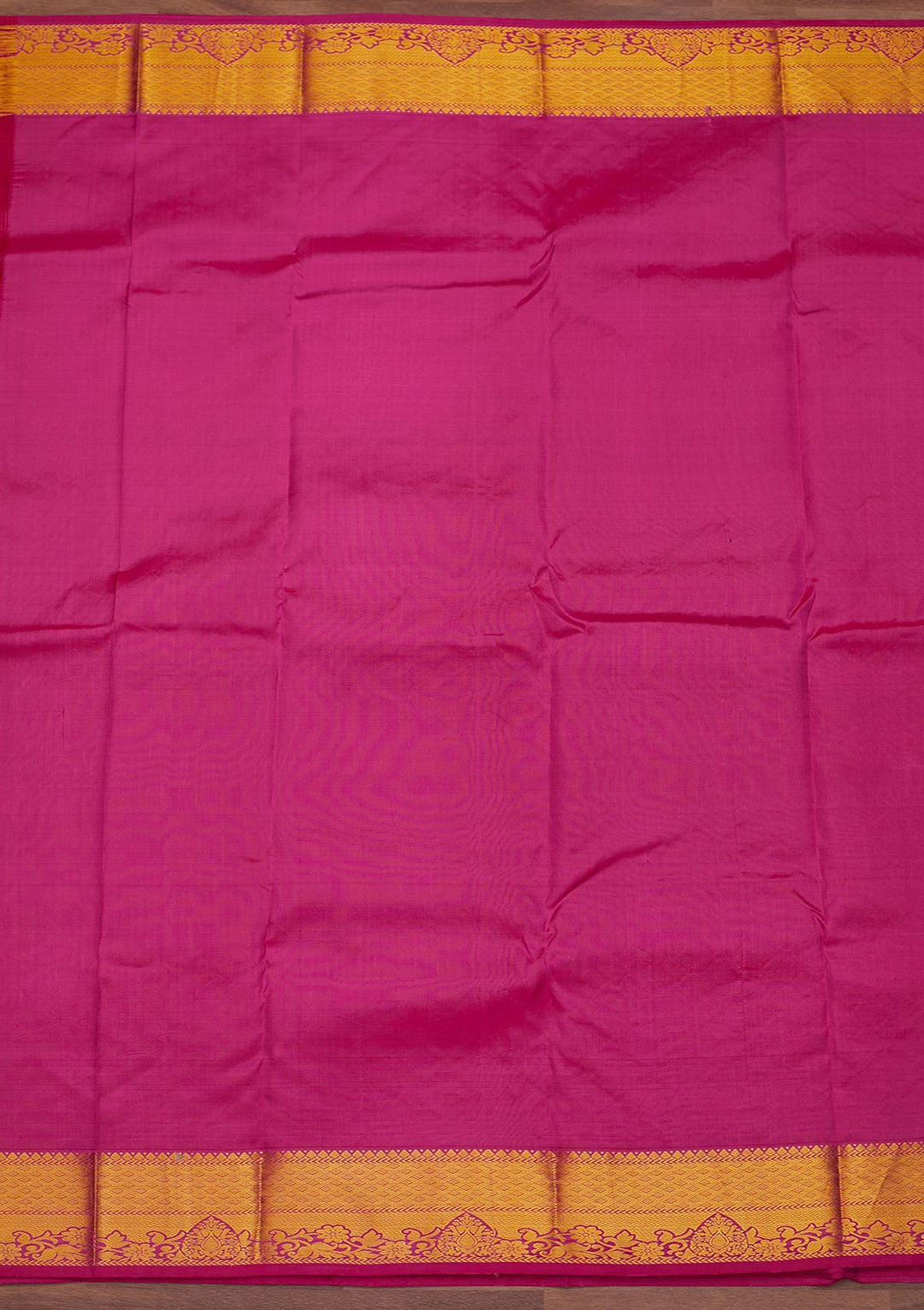 Rani Pink Zariwork Pure Silk Designer Saree - Koskii