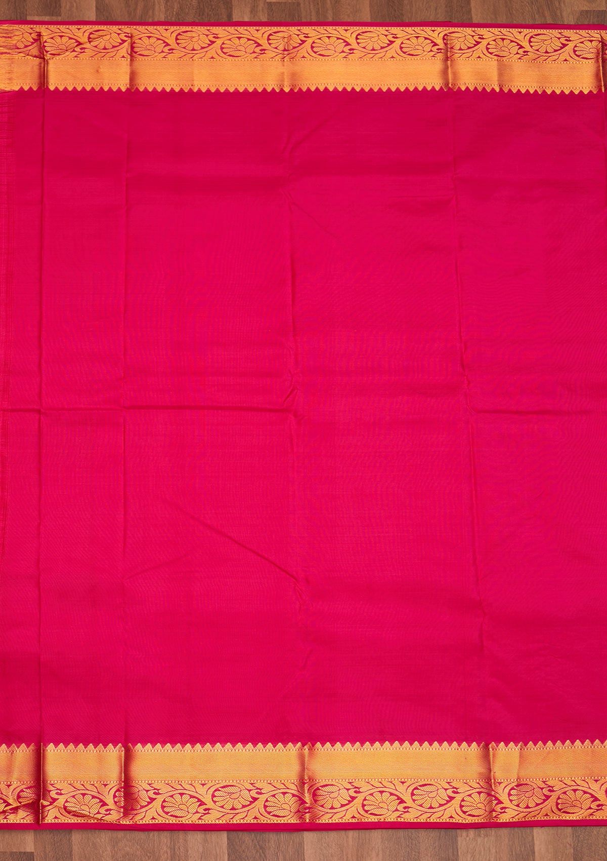 Rani Pink Zariwork Pure Silk Saree - Koskii