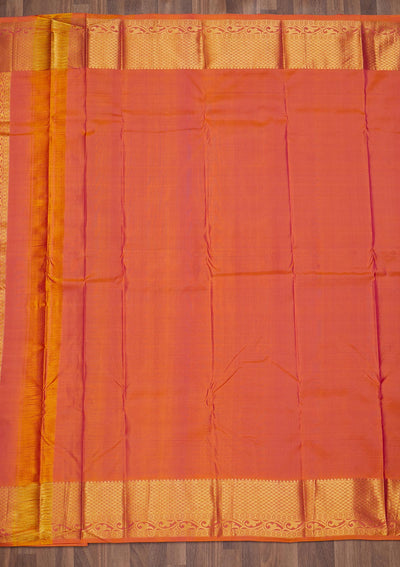 Rani Pink Zariwork Pure Silk Saree-Koskii