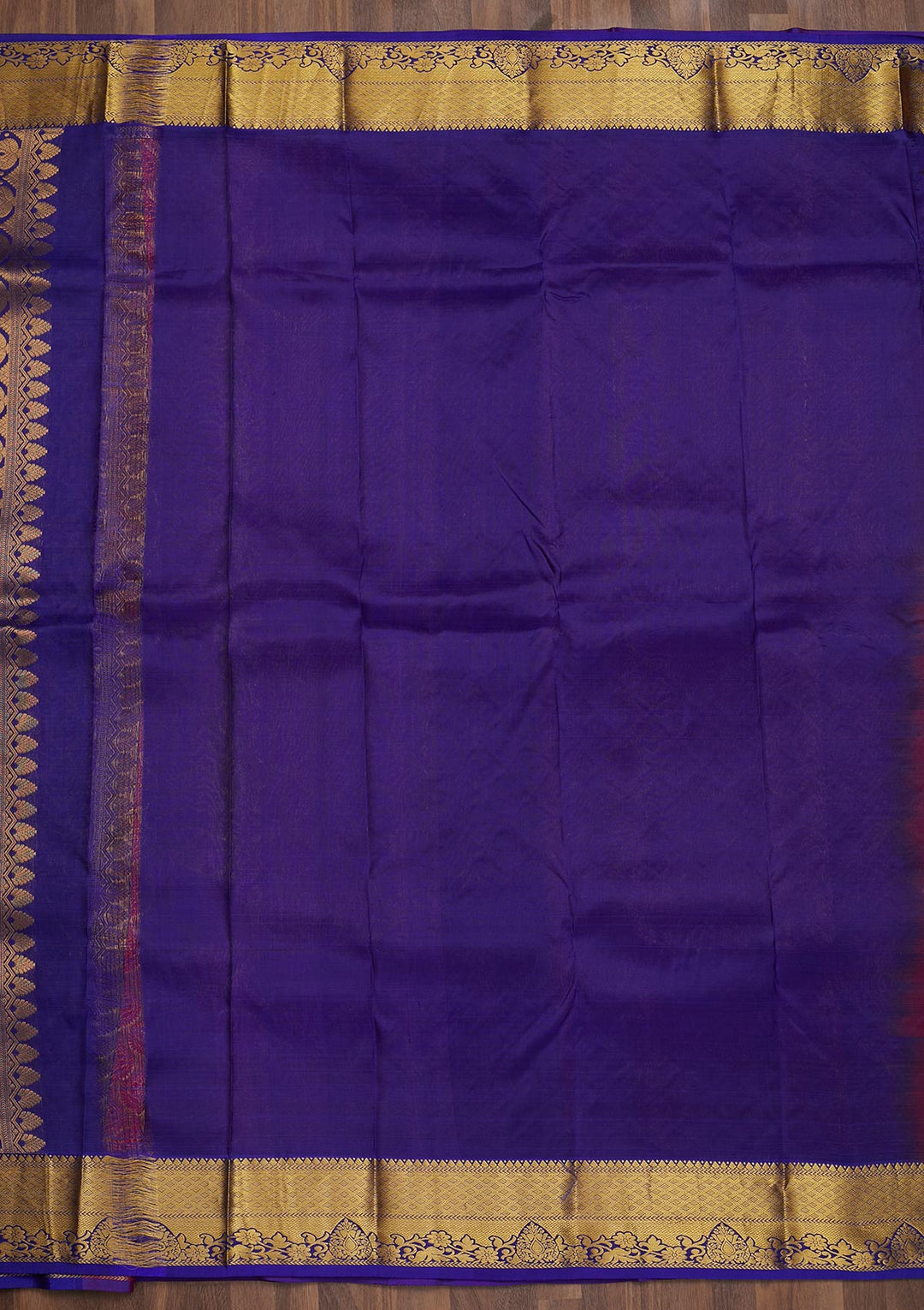 Rani Pink Zariwork Pure Silk Saree-Koskii