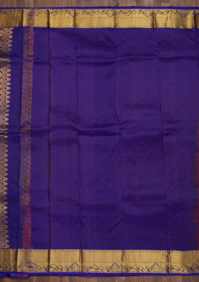 Rani Pink Zariwork Pure Silk Saree-Koskii