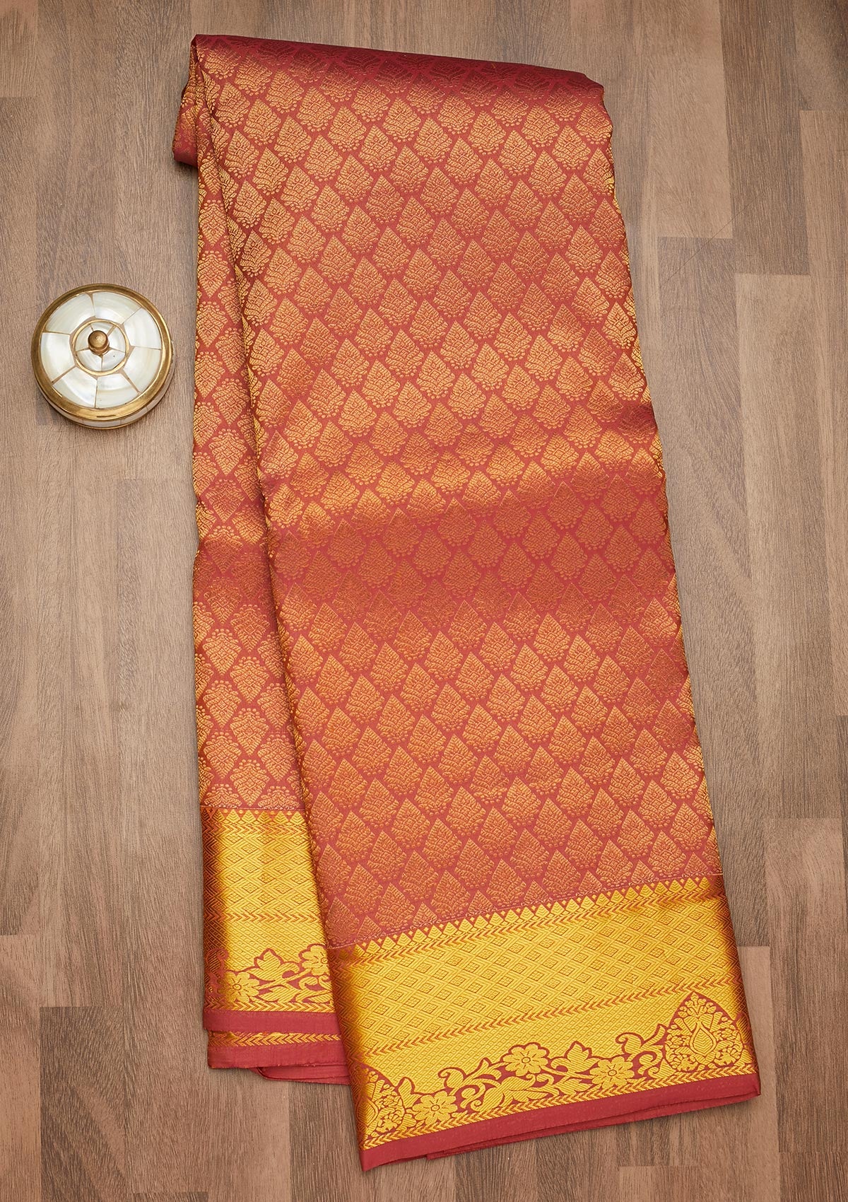 Rani Pink Zariwork Pure Silk Saree-Koskii
