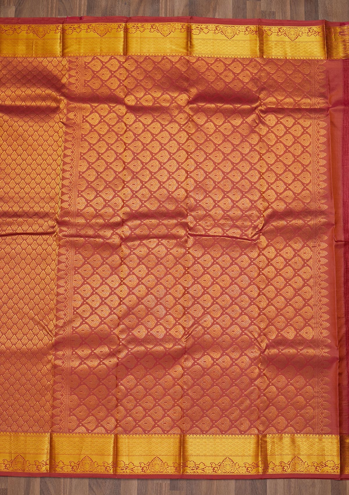 Rani Pink Zariwork Pure Silk Saree-Koskii