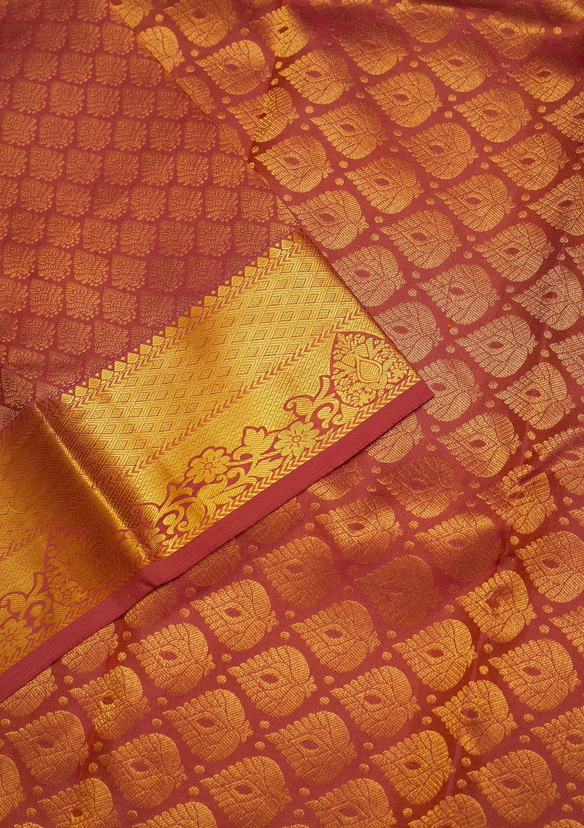 Rani Pink Zariwork Pure Silk Saree-Koskii