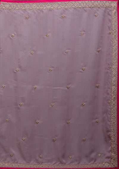 Rani Pink Zariwork Raw Silk Lehenga-Koskii