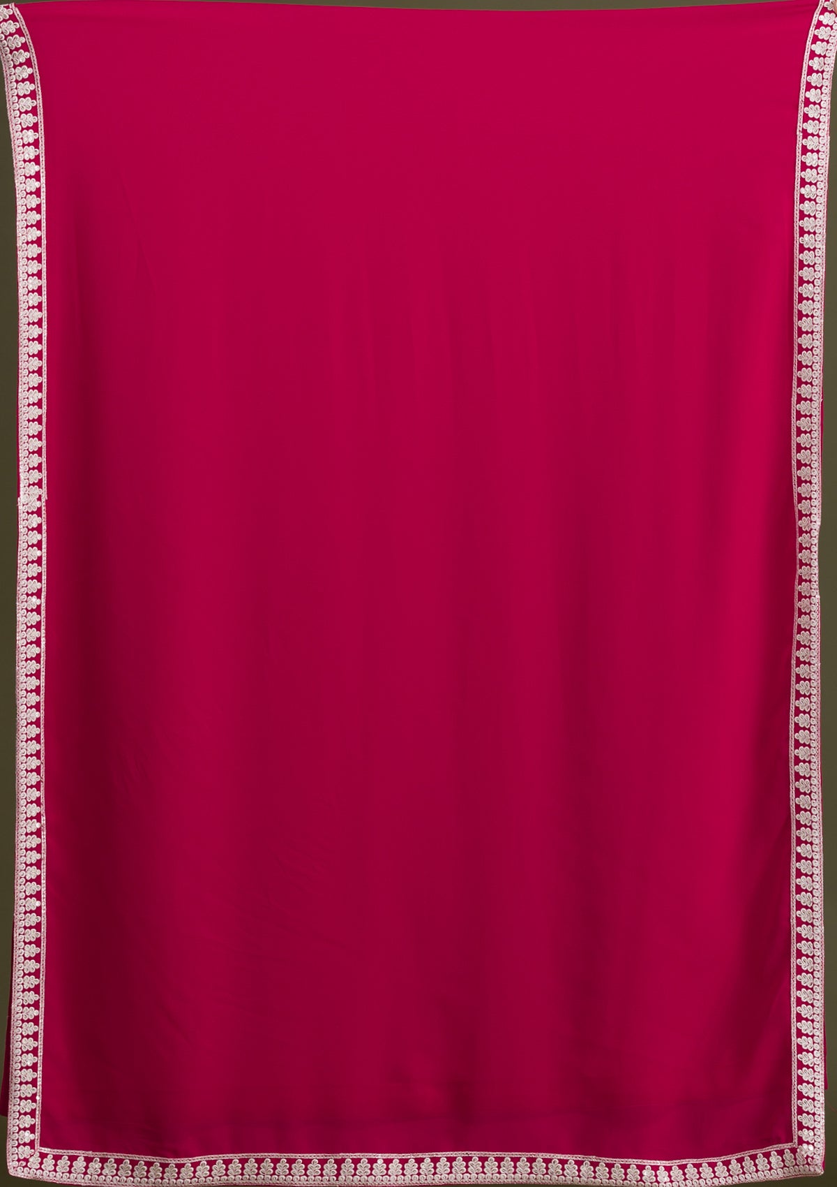 Rani Pink Threadwork Georgette Readymade Salwar Suit-Koskii