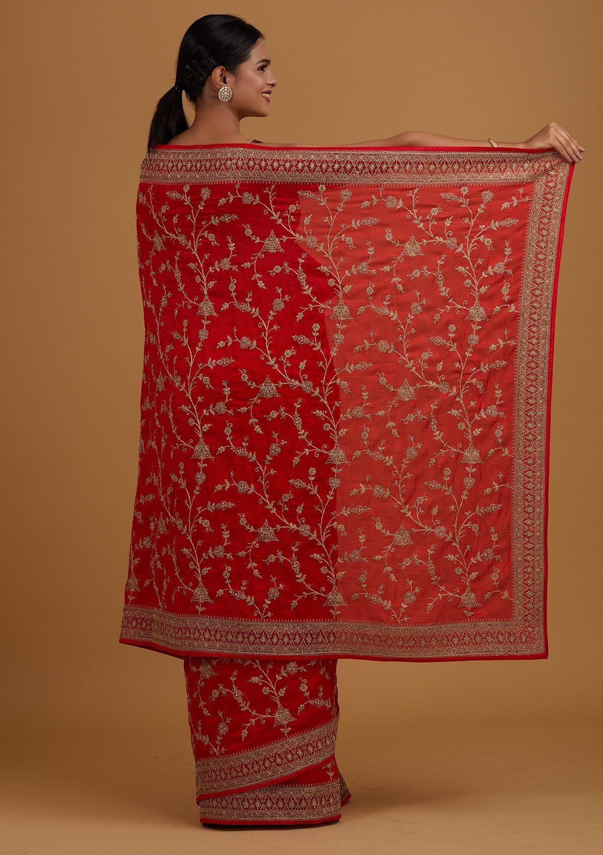 Stone Work Sarees | Heavy Stone Saris Online For Wedding