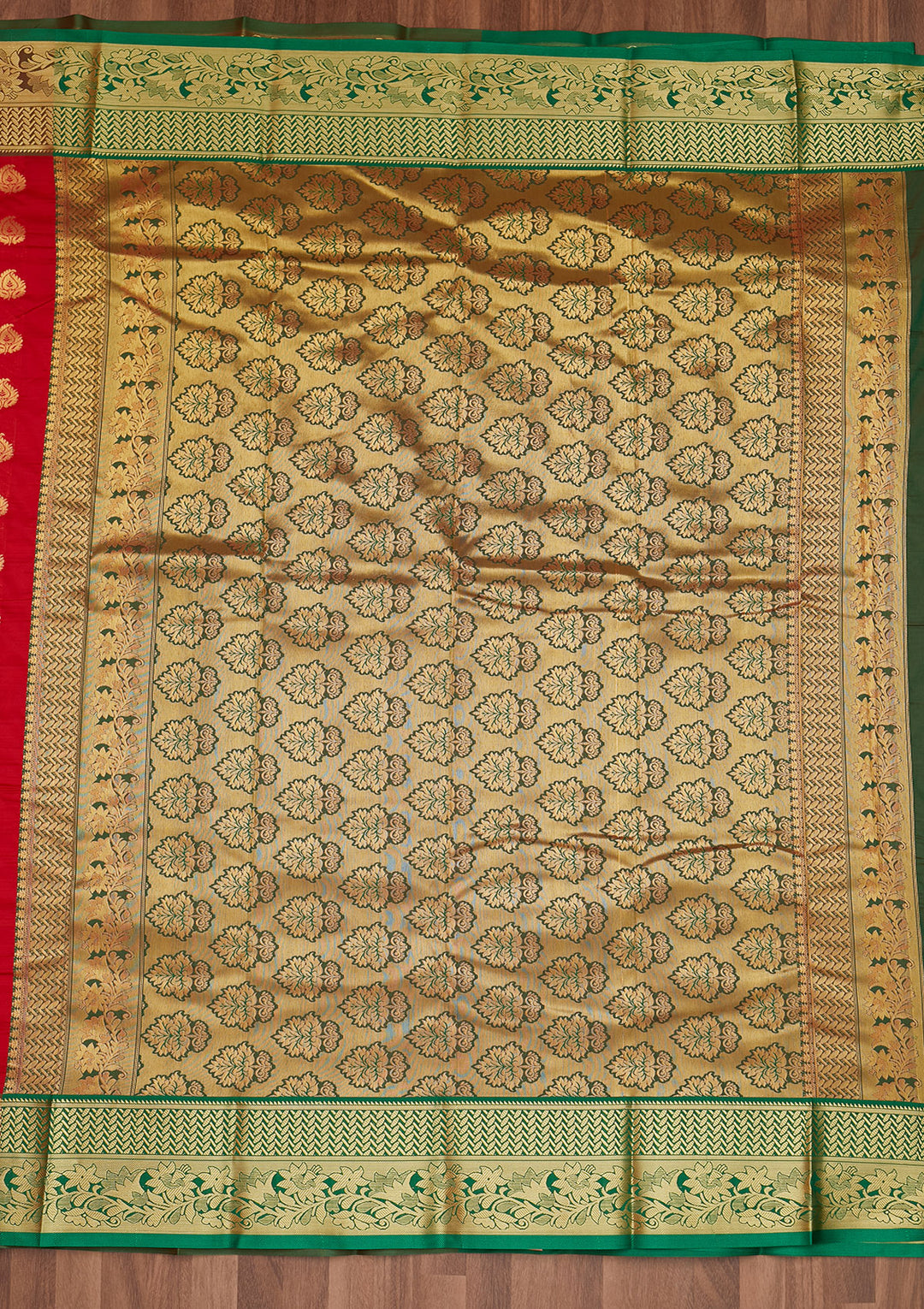 Red Zariwork Art Silk Designer Saree - Koskii
