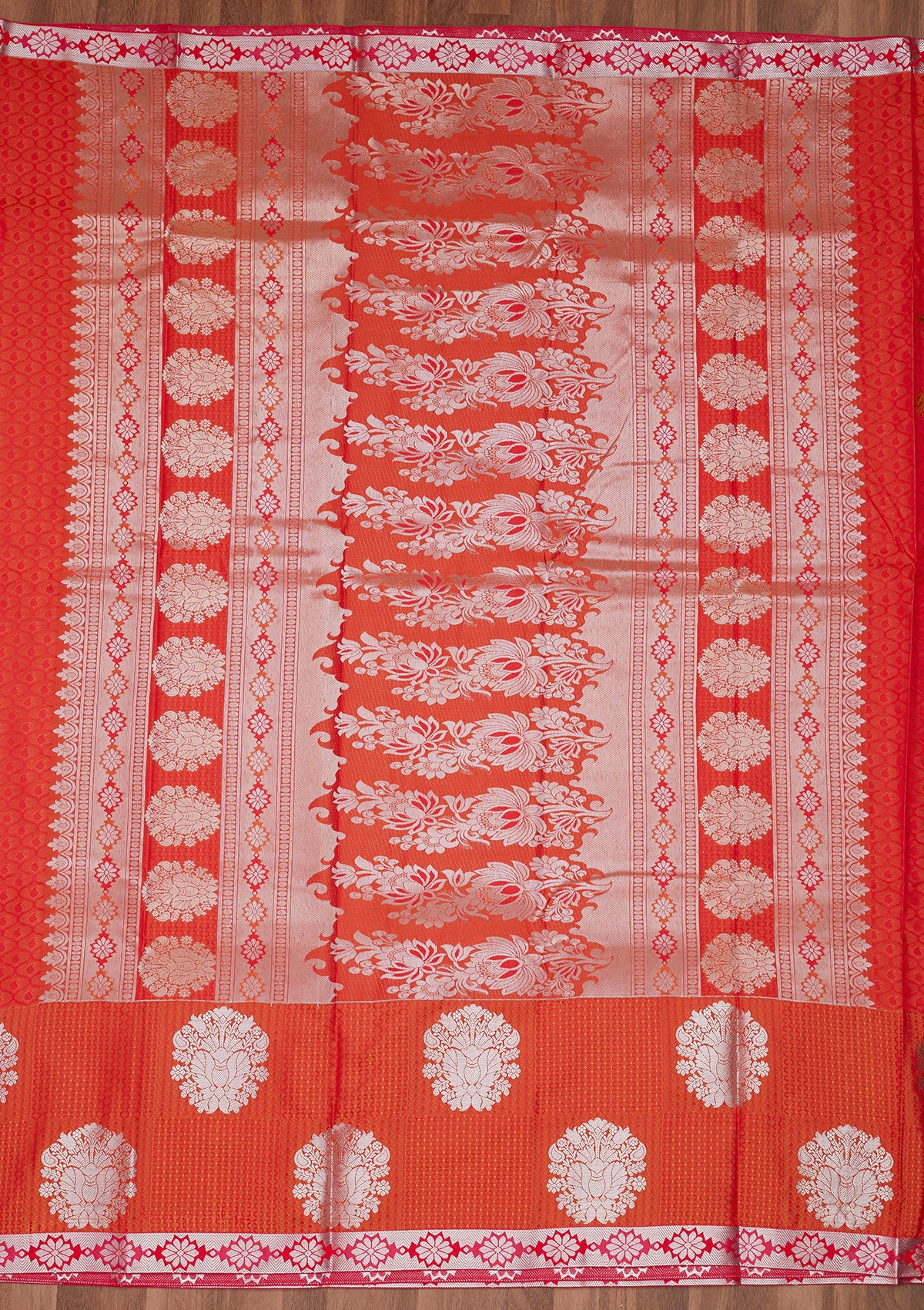 Red Zariwork Art Silk Designer Saree - Koskii