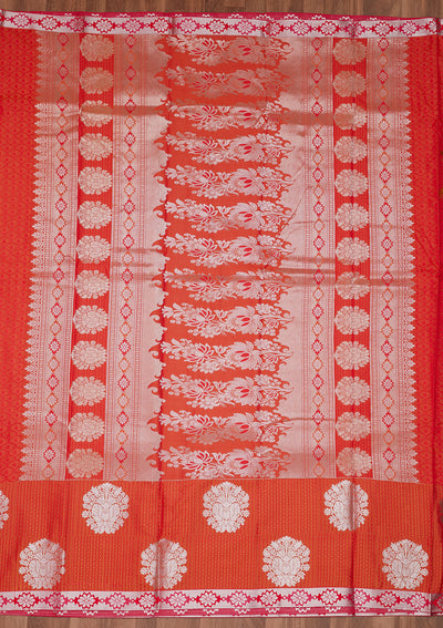 Red Zariwork Art Silk Designer Saree - Koskii