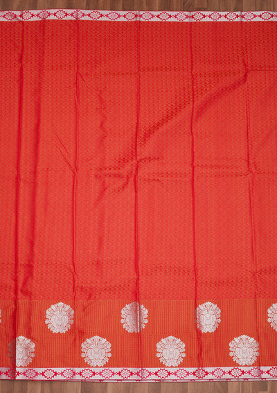 Red Zariwork Art Silk Designer Saree - Koskii