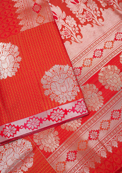 Red Zariwork Art Silk Designer Saree - Koskii