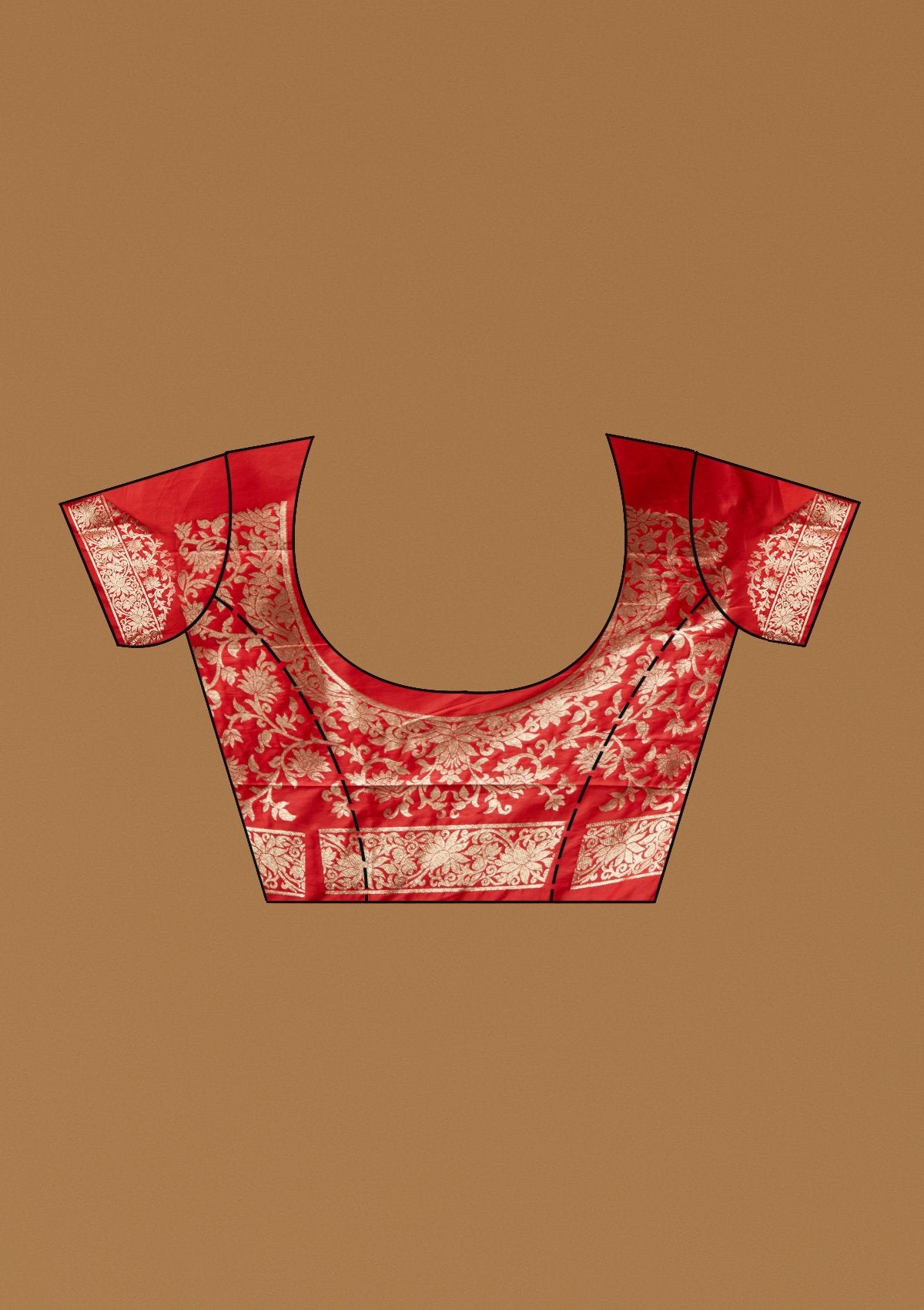 Red Zariwork Banarasi Designer Saree - koskii
