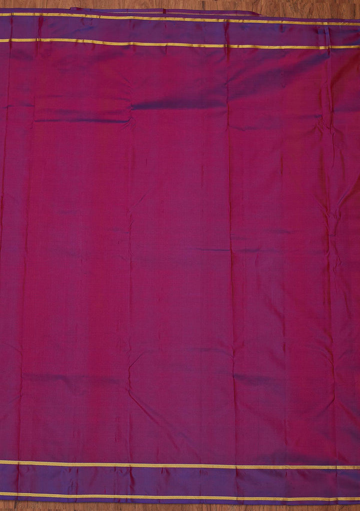 Red Zariwork Pure Silk Designer Unstitched Saree - Koskii