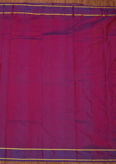Red Zariwork Pure Silk Designer Unstitched Saree - Koskii