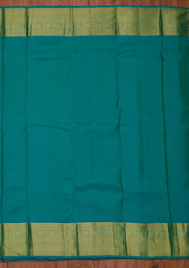 Red Zariwork Pure Silk Designer Unstitched Saree - Koskii
