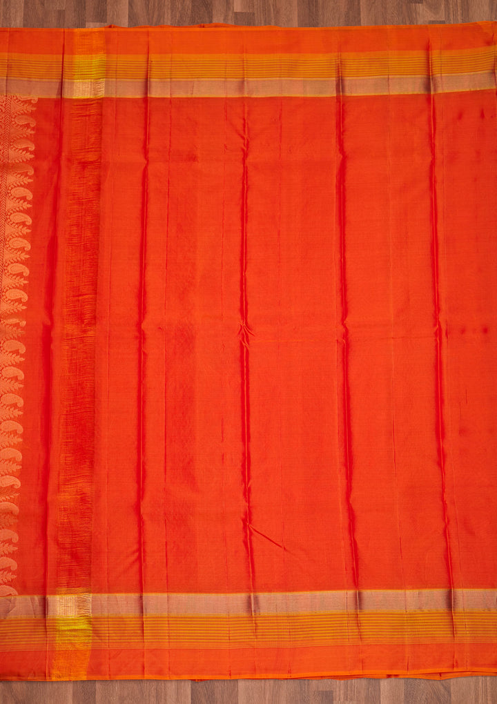 Red Zariwork Pure Silk Saree - Koskii