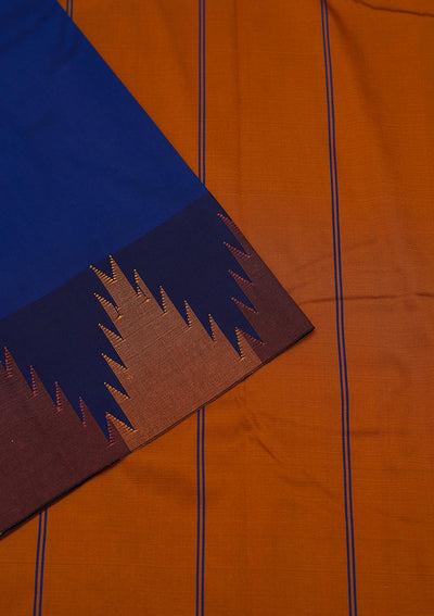 Royal Blue Zariwork Art Silk Saree - Koskii