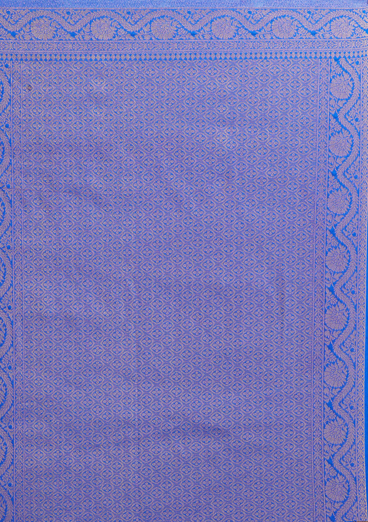 Royal Blue Zariwork Art Silk Saree-Koskii