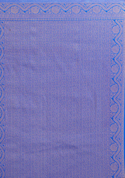 Royal Blue Zariwork Art Silk Saree-Koskii