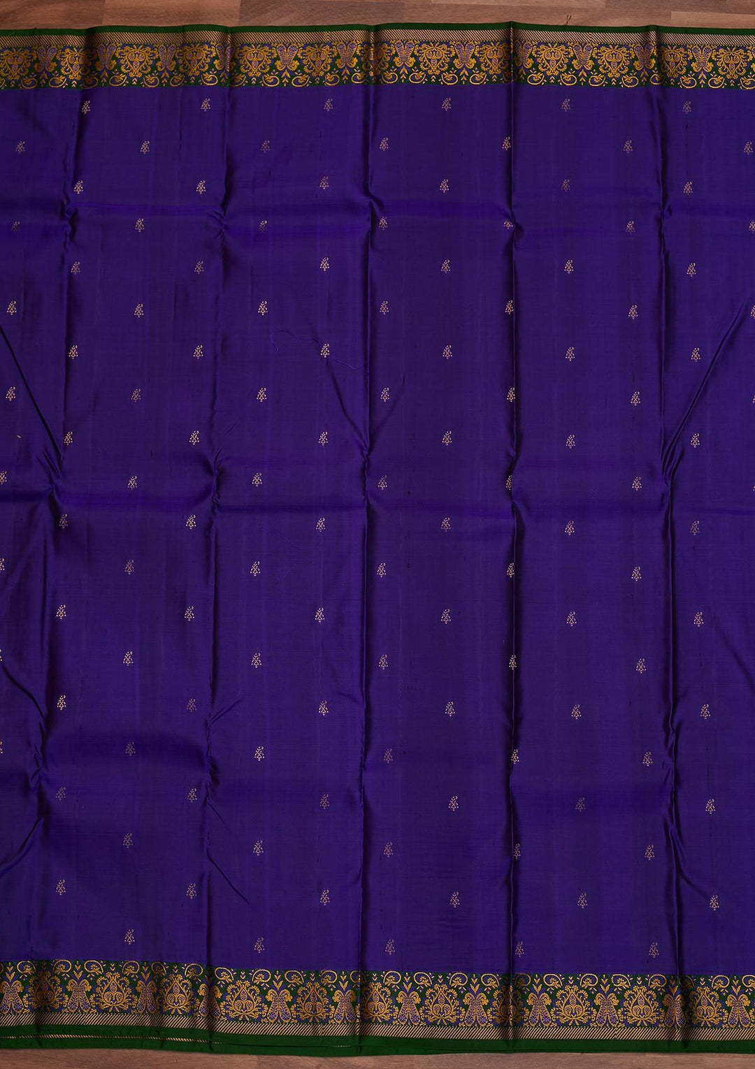 Royal Blue Zariwork Pure Silk Designer Saree - Koskii