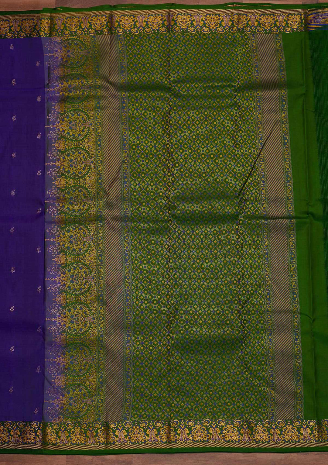 Royal Blue Zariwork Pure Silk Designer Saree - Koskii