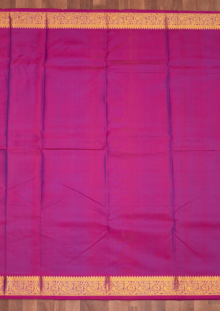 Royal Blue Zariwork Pure Silk Saree - Koskii