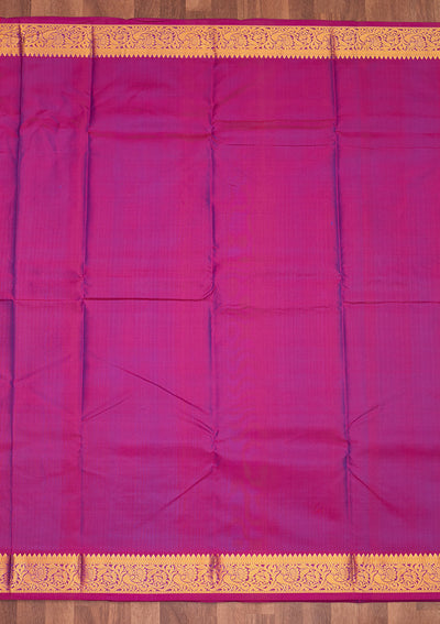 Royal Blue Zariwork Pure Silk Saree - Koskii