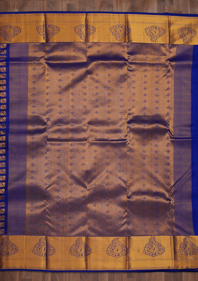 Royal Blue Zariwork Pure Silk Saree-Koskii