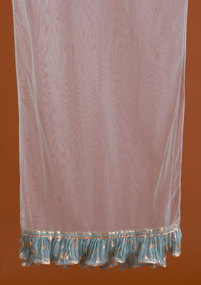 Sea Green Print Georgette Designer Salwar Suit-Koskii