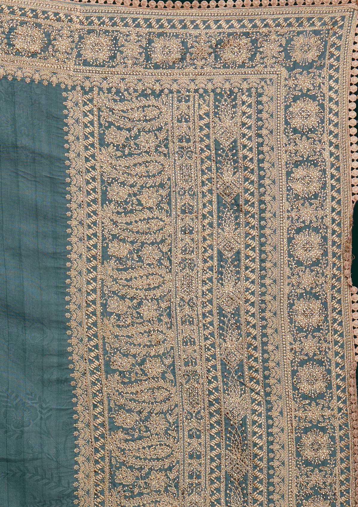 Sea Green Zariwork Art Silk Saree - Koskii