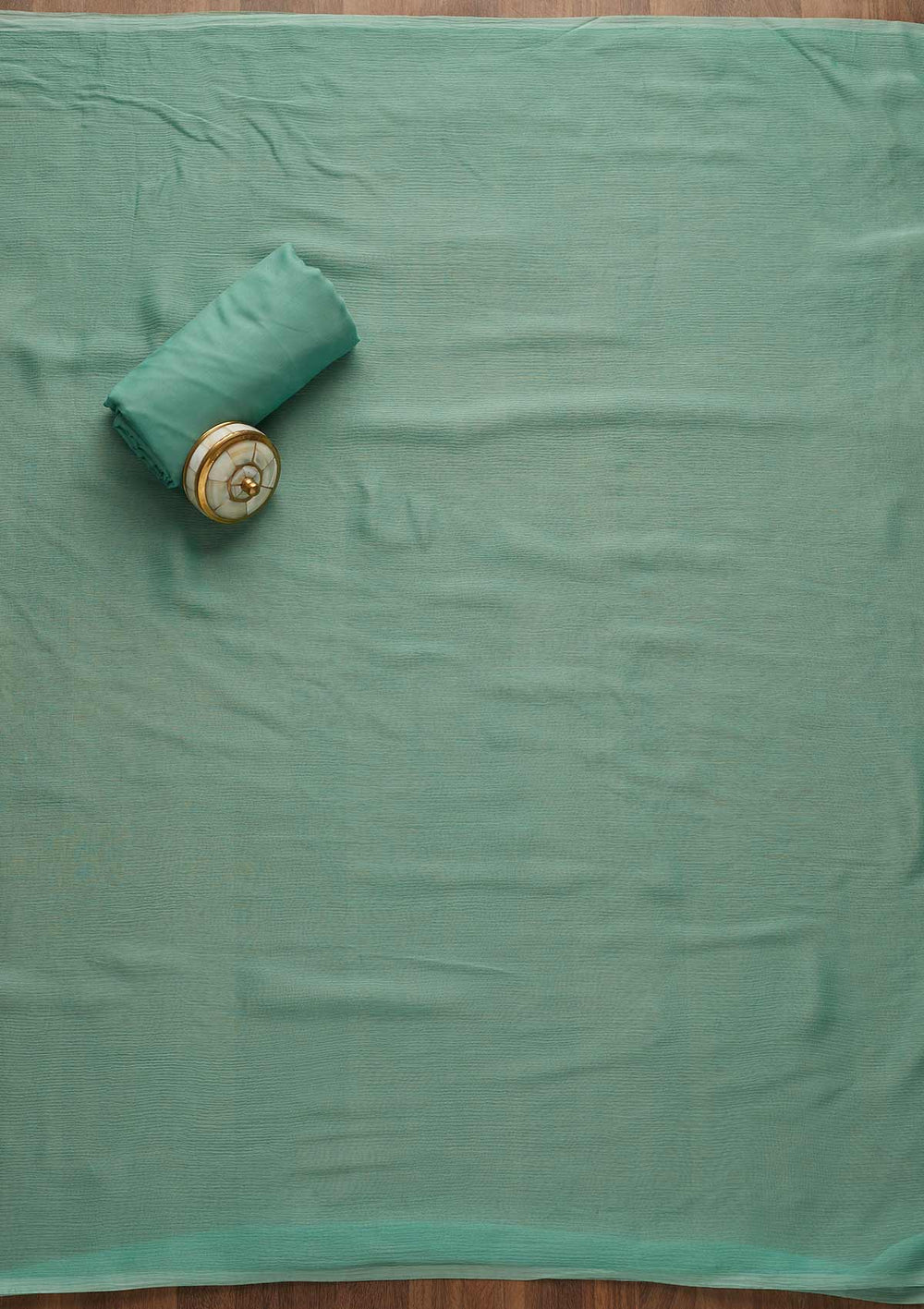 Sea Green Zariwork Art Silk Unstitched Salwar Suit-Koskii