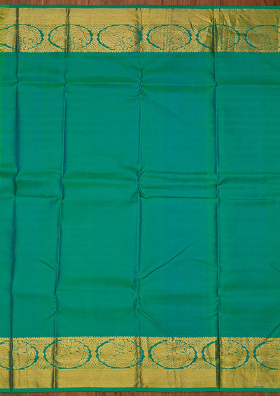 Sea Green Zariwork Pure Silk Designer Saree - koskii