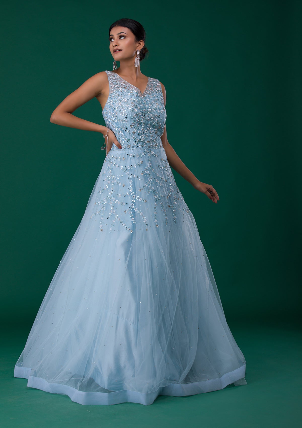 Light blue designer gown 2025