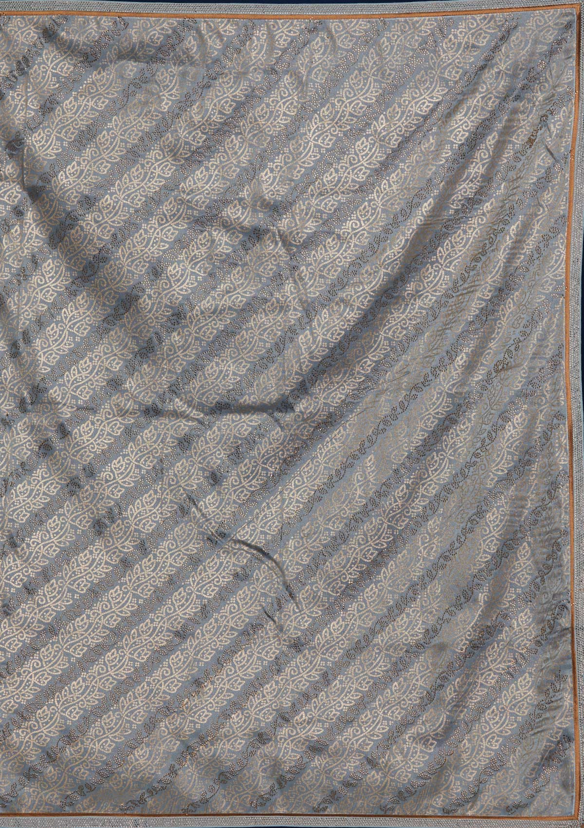Sky Blue Swarovski Tissue Designer Saree - Koskii