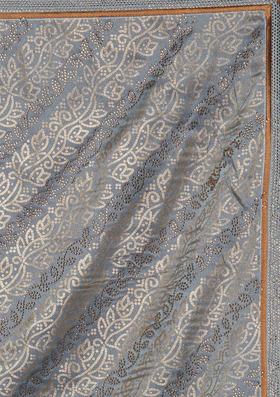 Sky Blue Swarovski Tissue Designer Saree - Koskii