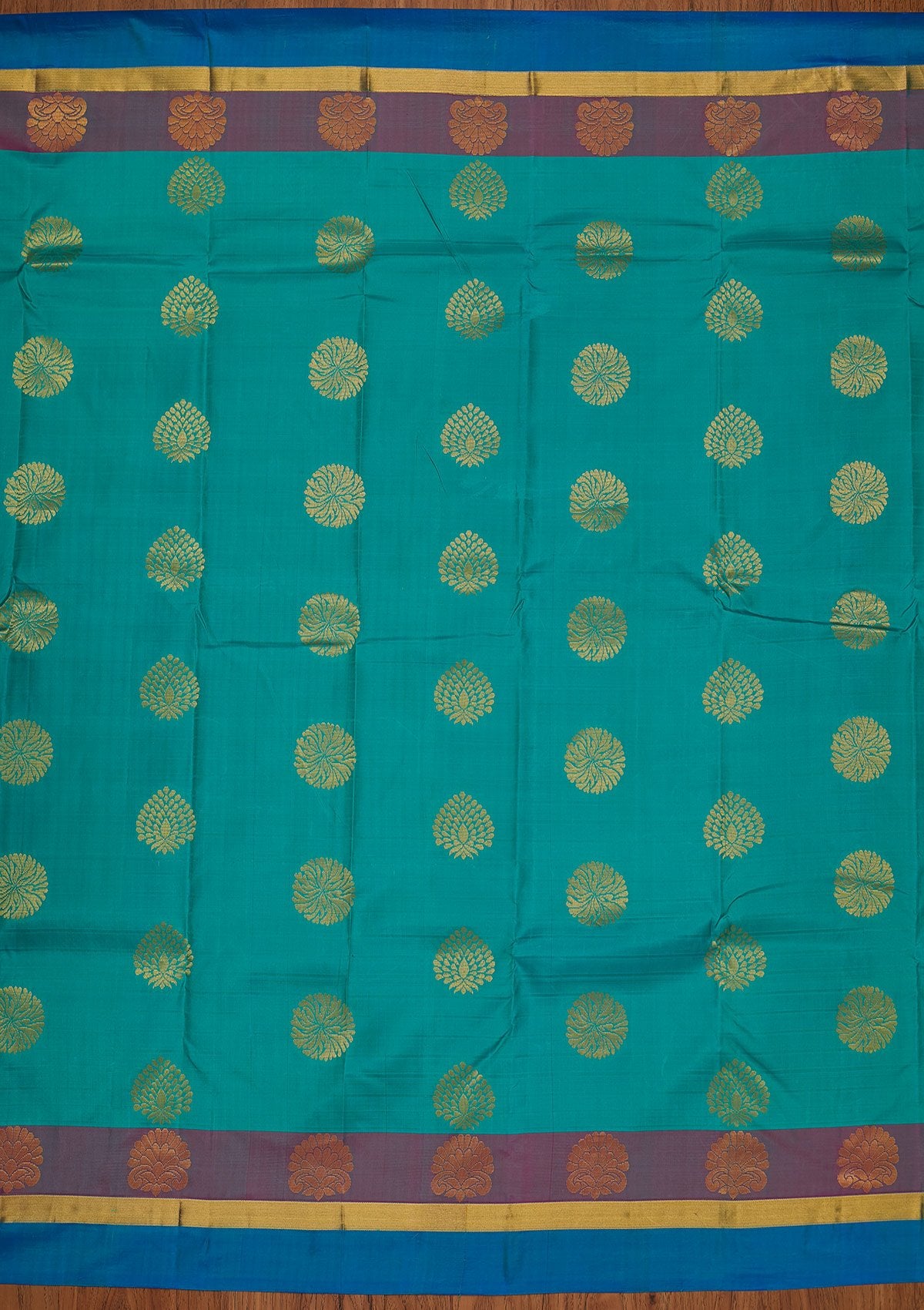 Sky Blue Zariwork Pure Silk Designer Saree - koskii