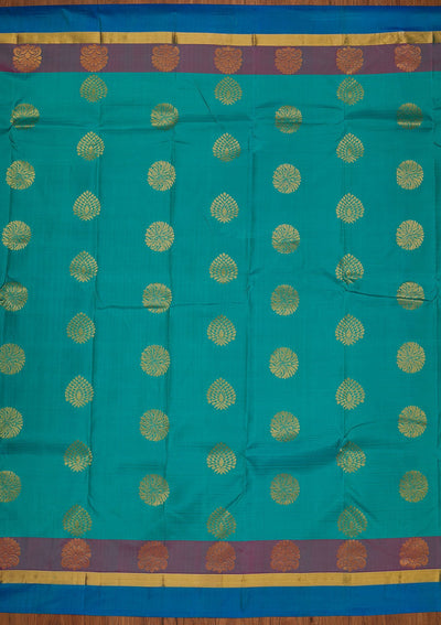 Sky Blue Zariwork Pure Silk Designer Saree - koskii