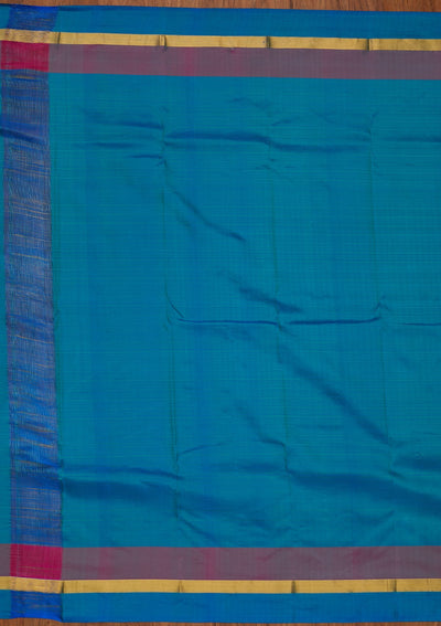 Sky Blue Zariwork Pure Silk Designer Saree - koskii