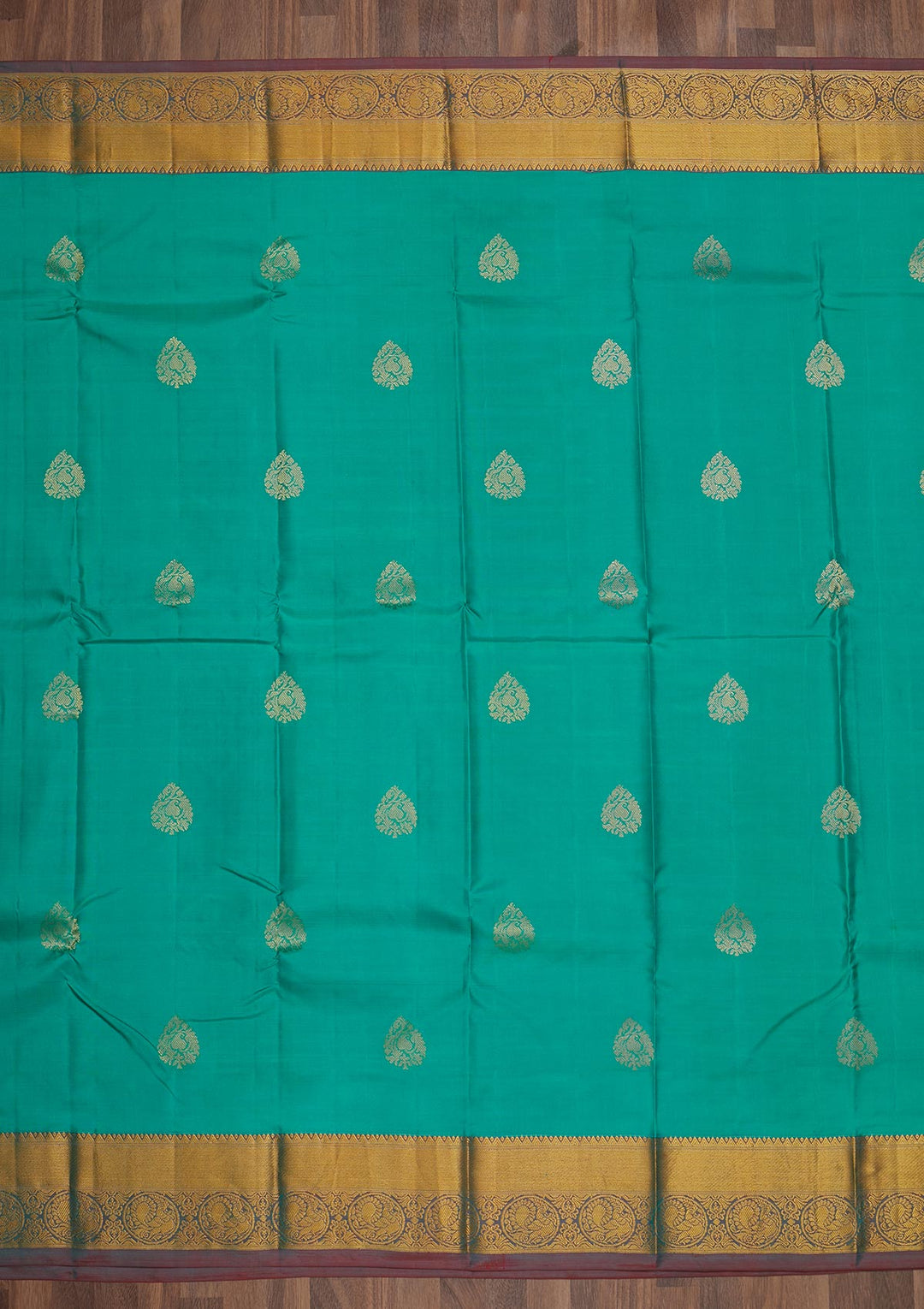 Sky Blue Zariwork Pure Silk Saree-Koskii