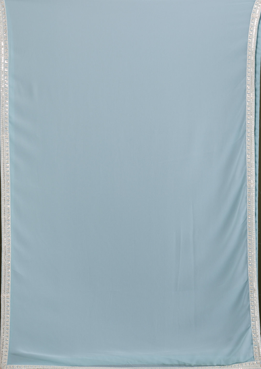 Sky Blue Threadwork Georgette Readymade Salwar Suit-Koskii