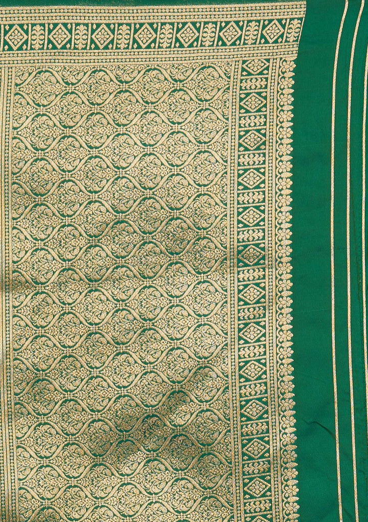 Turquoise Blue Zariwork Art Silk Designer Saree - Koskii